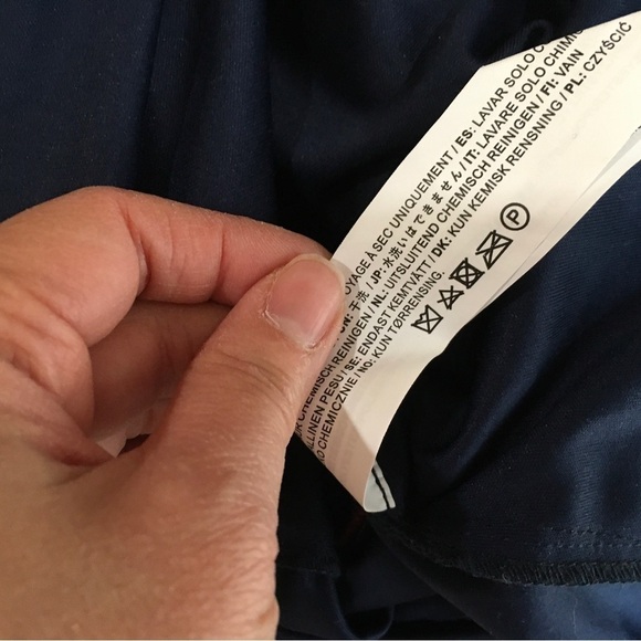 Moon river Lavinia lace mini dress long sleeve navy red size m - Picture 5 of 6